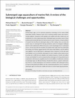 Brage IMR: Submerged cage aquaculture of marine fish: a review of the  biological challenges and opportunities